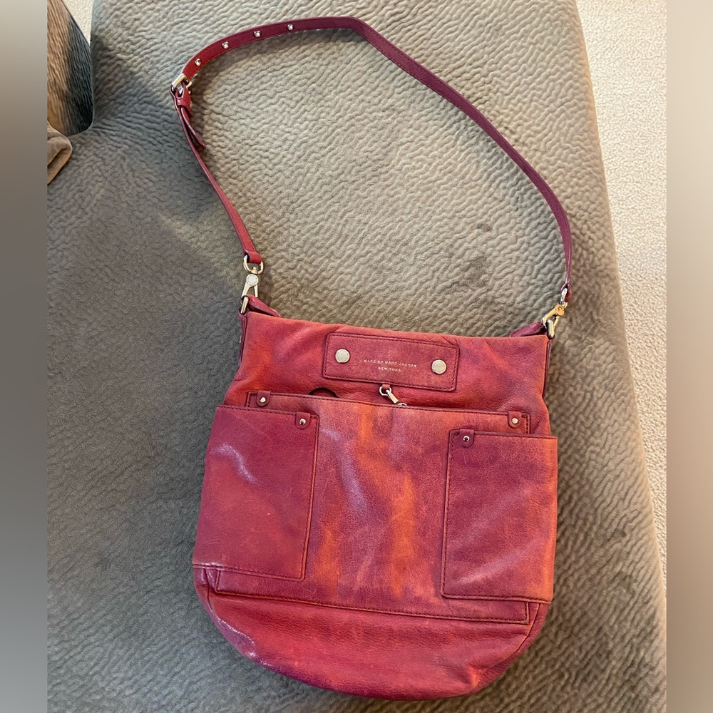 Mark Jacobs Cross Body pink real leather purse